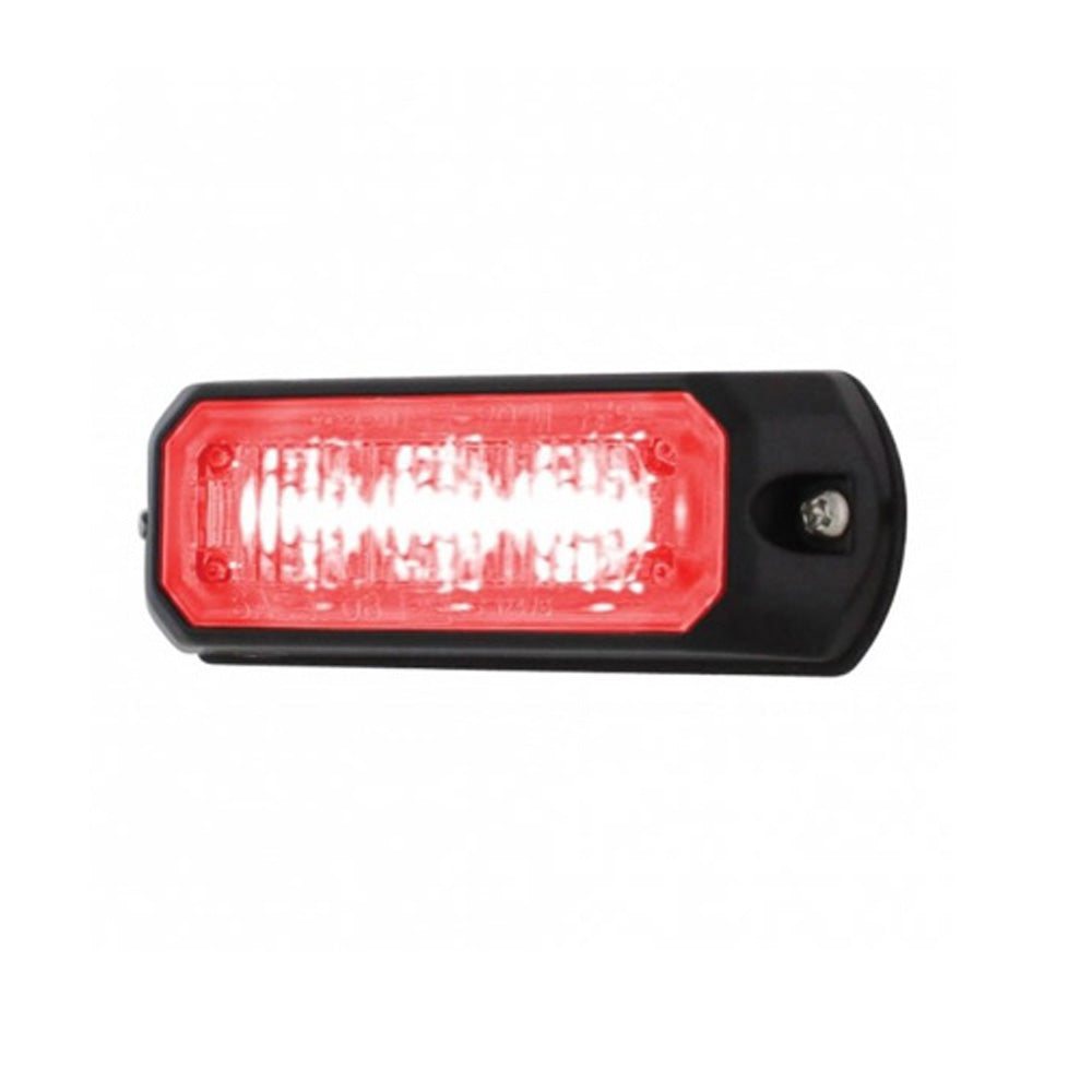 4" Mini 3 Red LED Warning Light with Clear Lens