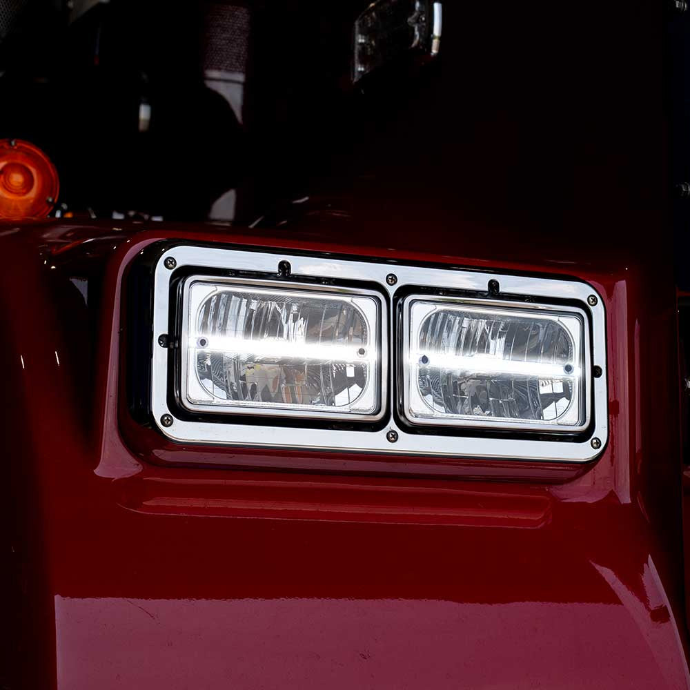 4" x 6" Low Beam LED Reflector Headlight with LED Accent
