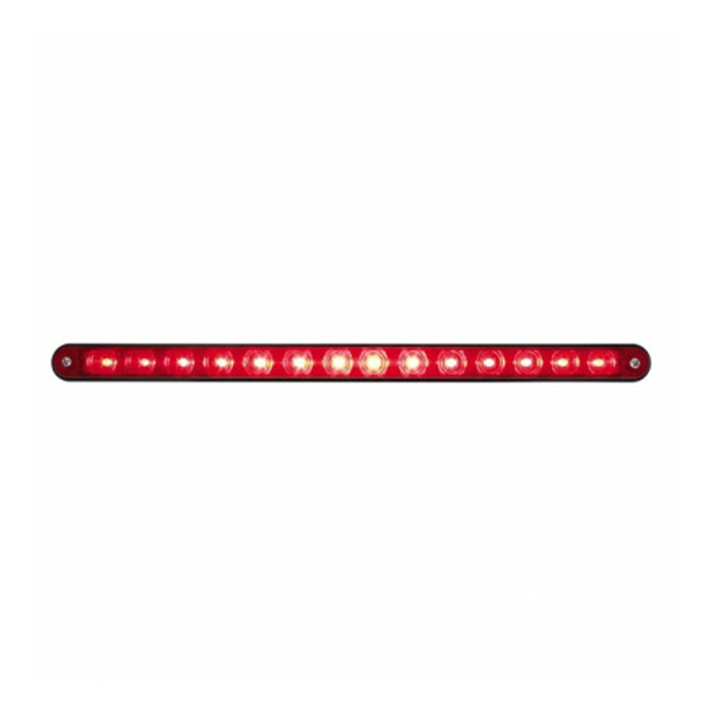 12" Light Bar with Black Housing and 14 Red LEDs