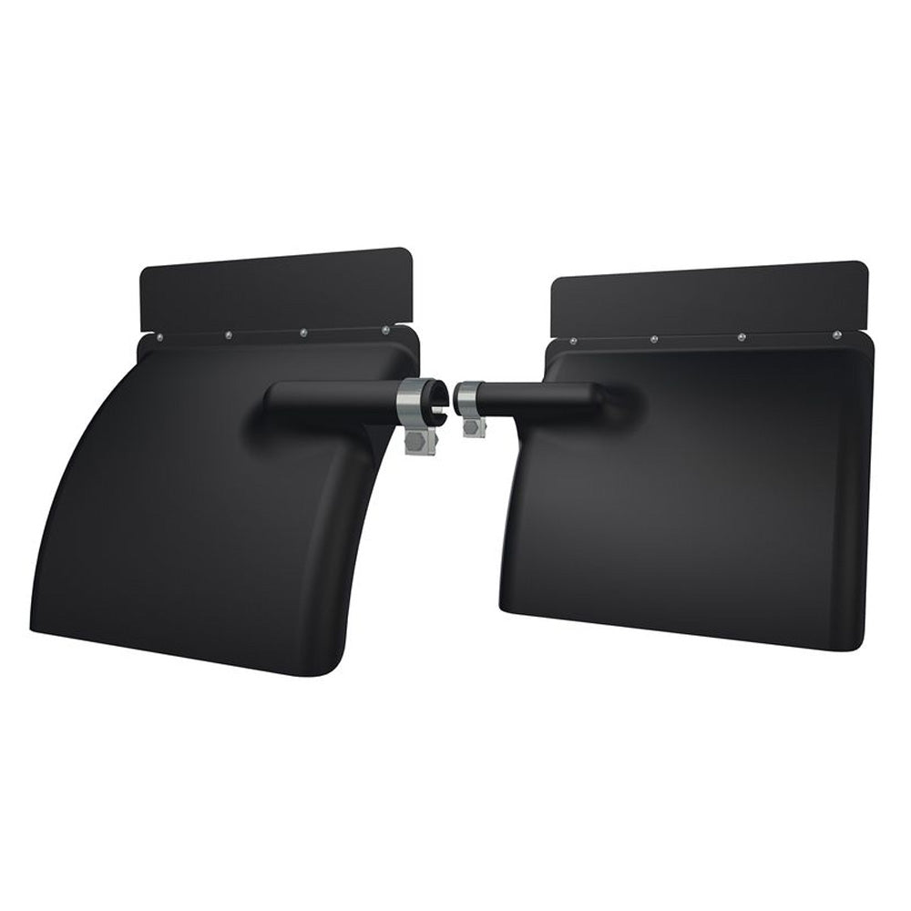 Black Poly Aero Slipper Quarter Fender with Black Top Flaps