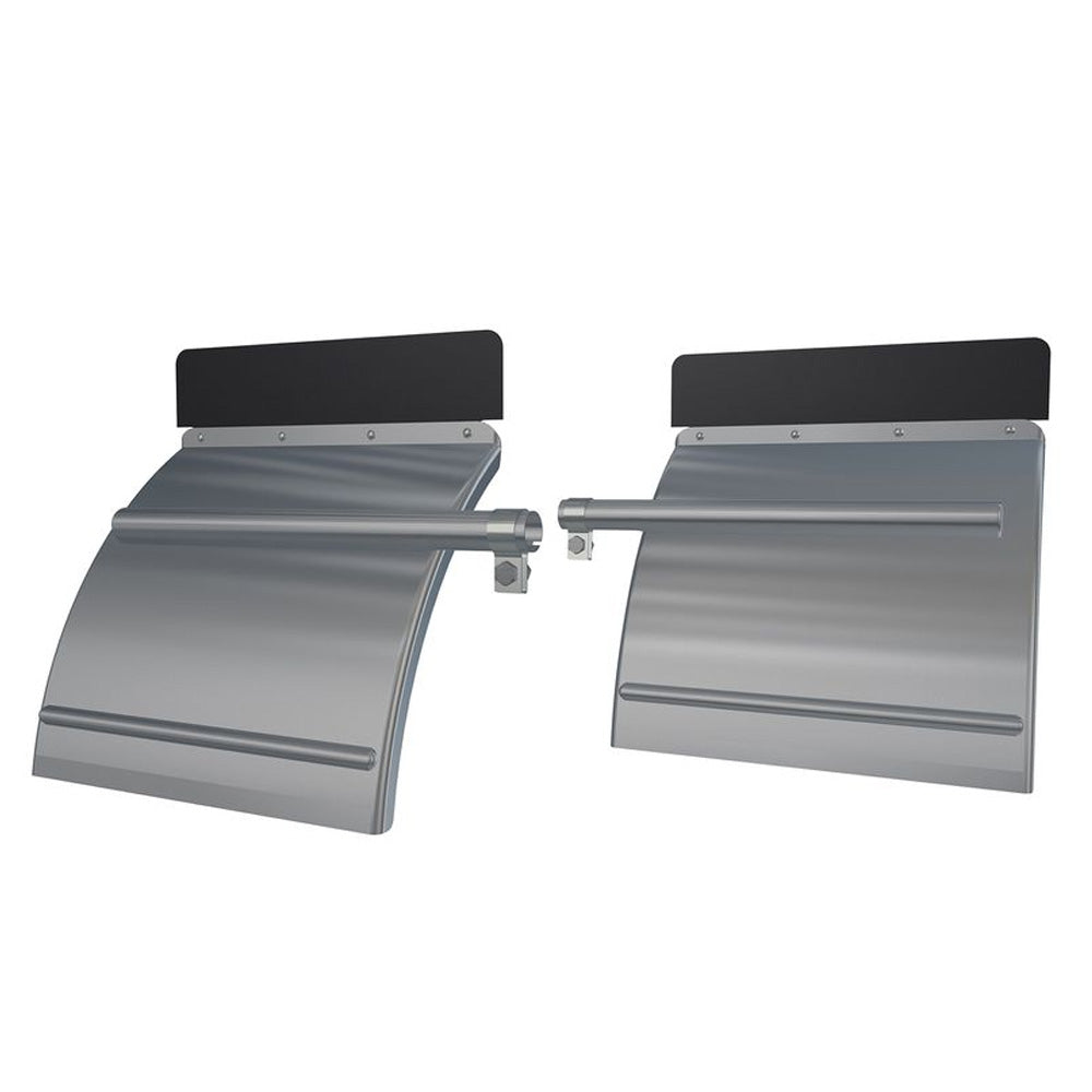 Stainless Steel Cross Tube Quarter Fender XTC-24 with Black Top Flaps