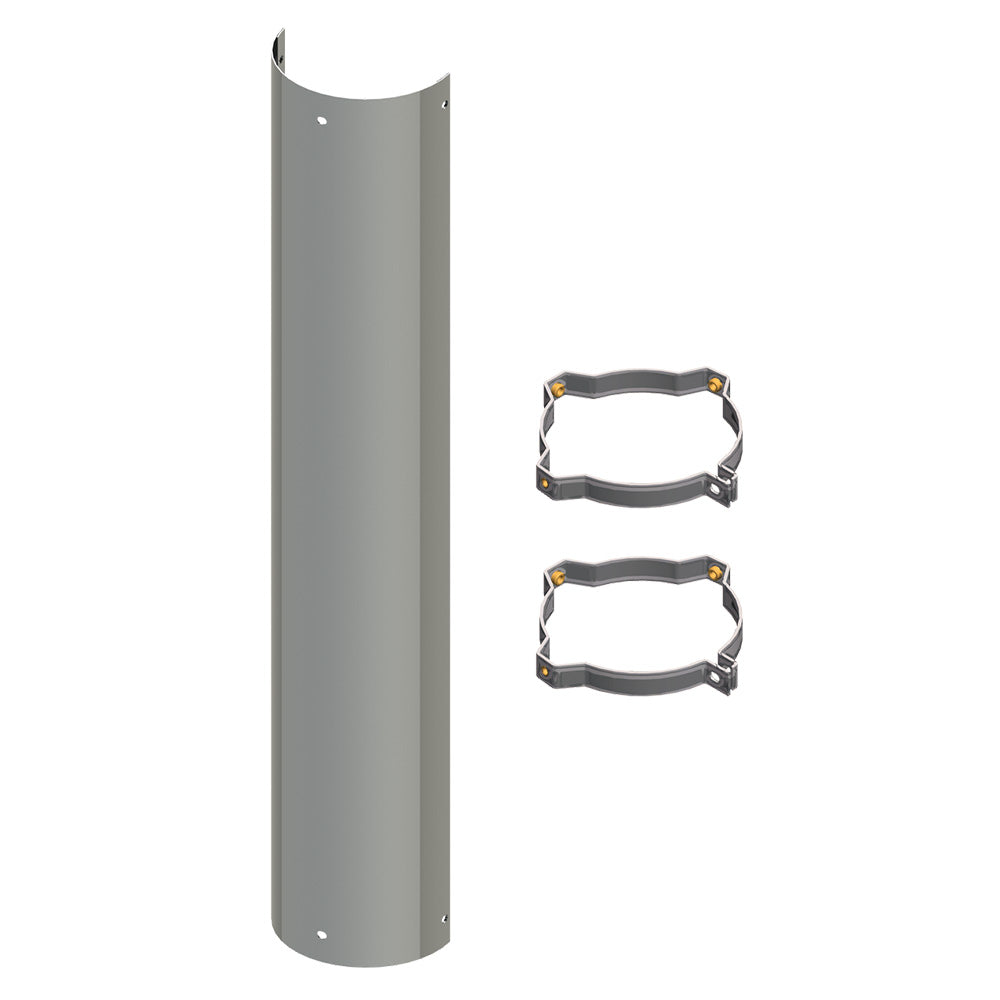 48" Plain Heatshield with Two Clamps