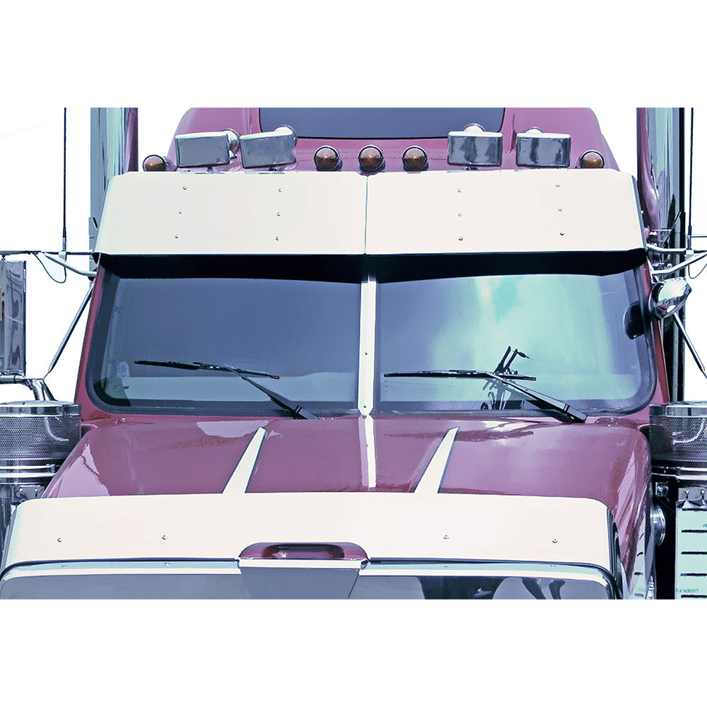 14" Stainless Steel Drop Visor 1997 - 2011 Western Star Stratosphere 4900