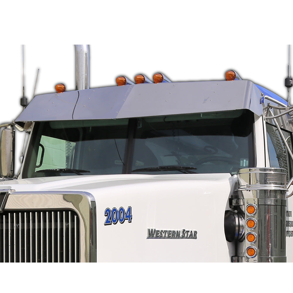11" x 13" Stainless Steel V-Style Visor 1986-2001 Western Star 4900 Heritage