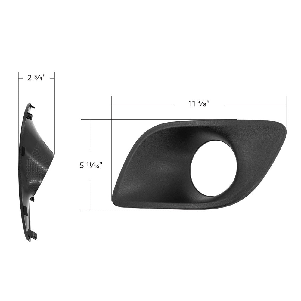 Fog Light Black Bezel for 2013 - 2021 Kenworth T680