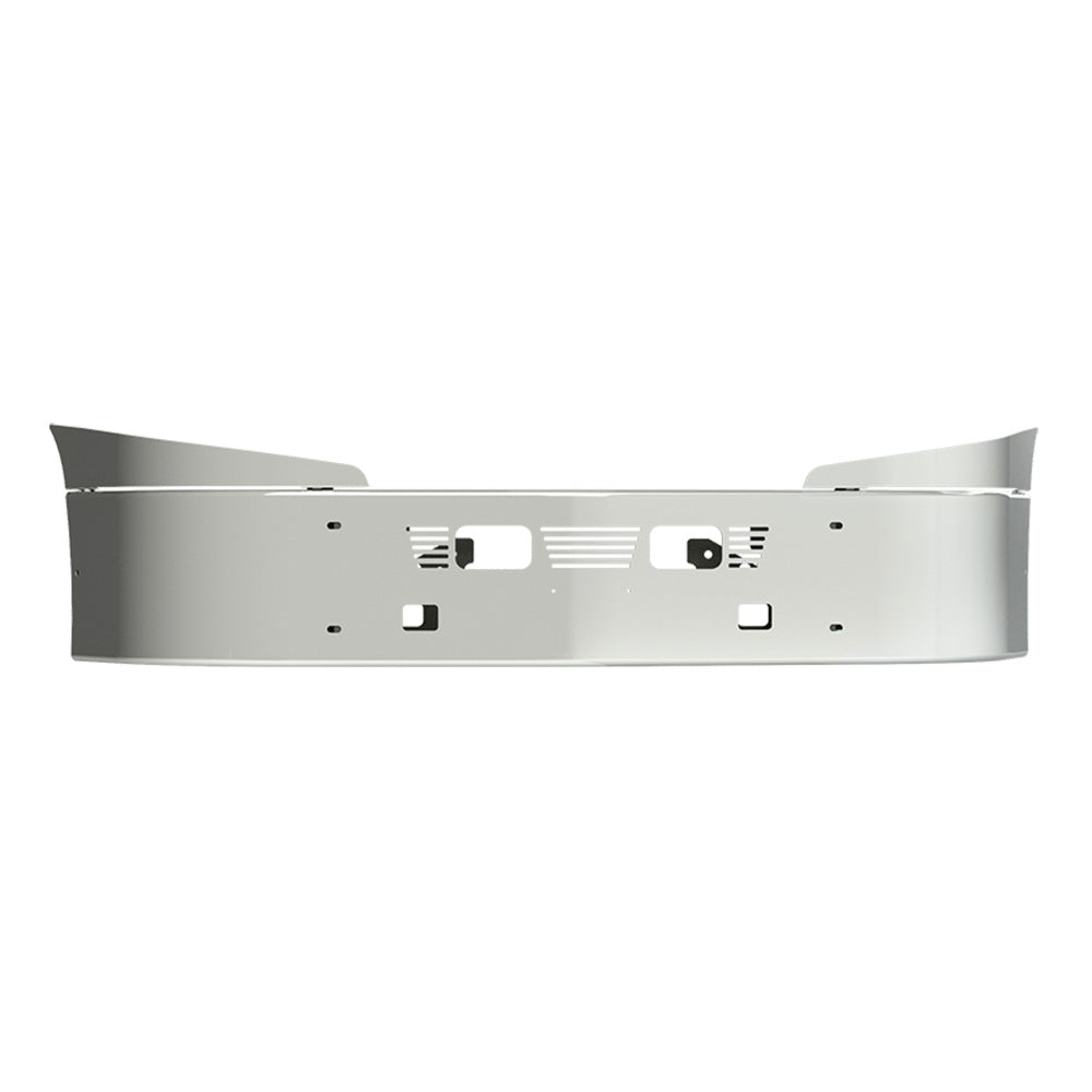 16" Intl LT Series 2017+ SB Chrome Bumper with Step, Vent, Fog, Tow Cut Outs