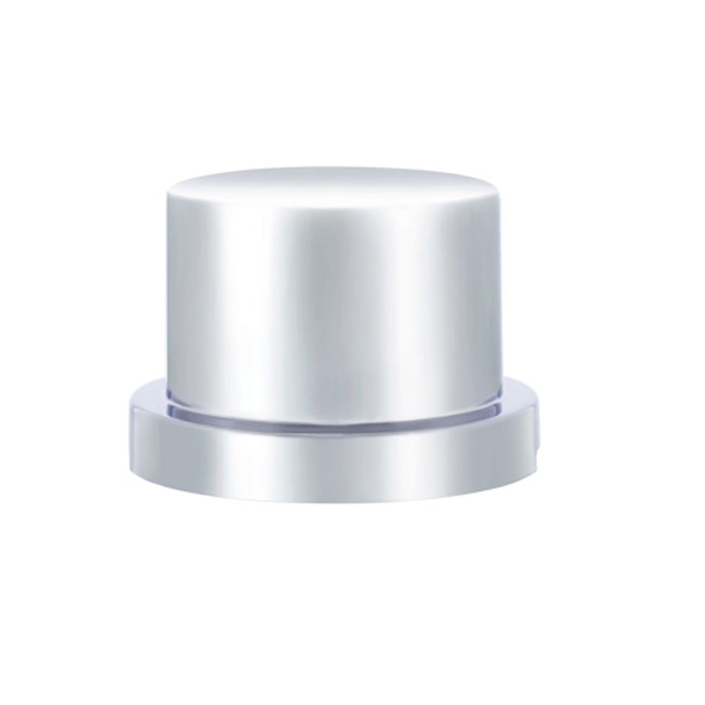 7/16" x 1/2" Chrome Plastic Flat Top Nut Cover "“ Push-On