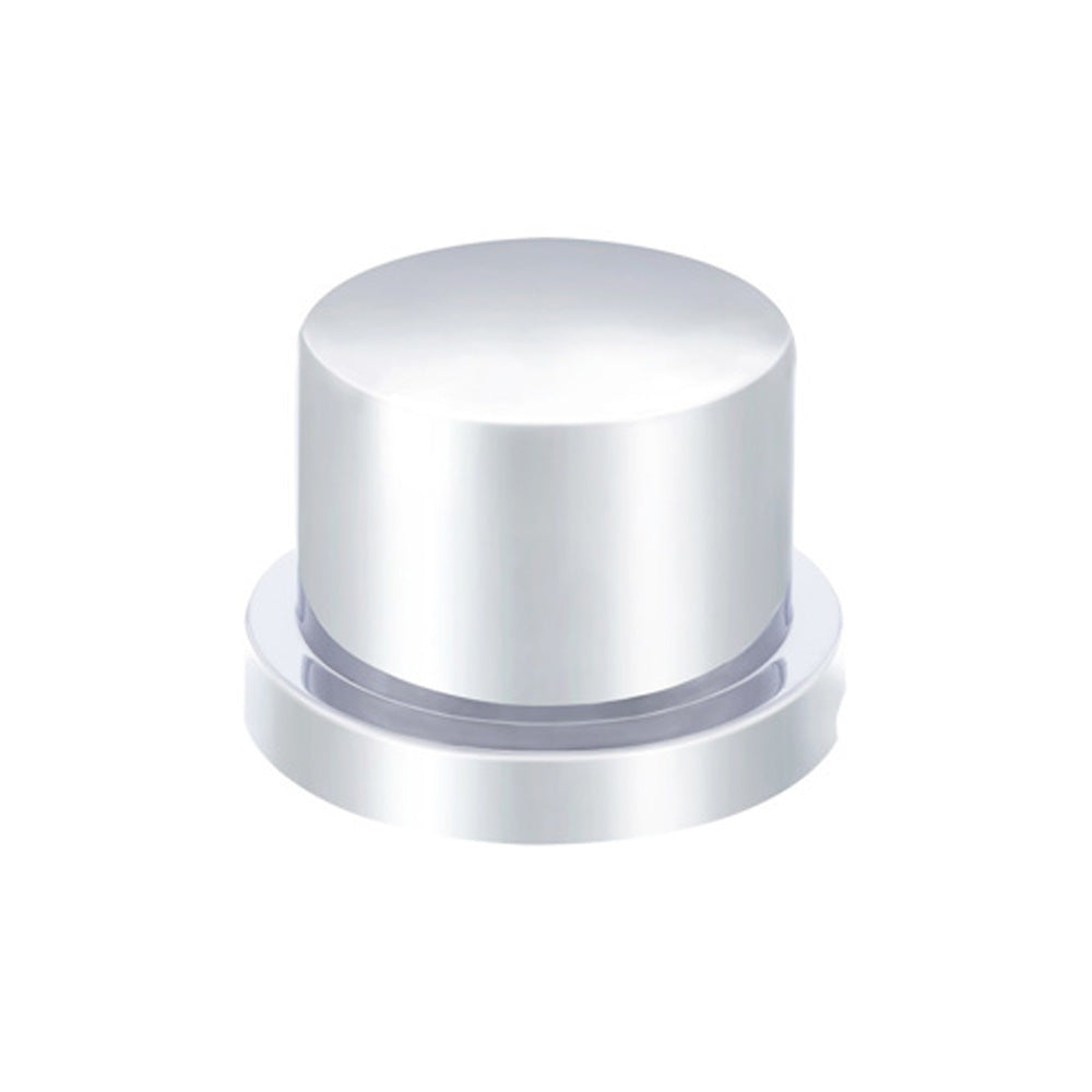1/2" x 5/8" Chrome Plastic Flat Top Nut Cover "“ Push-On