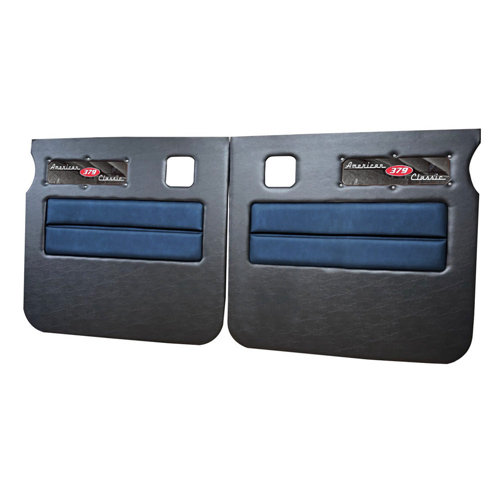 Peterbilt 379 American Classic Black Door Panel with Stainless Steel Logo