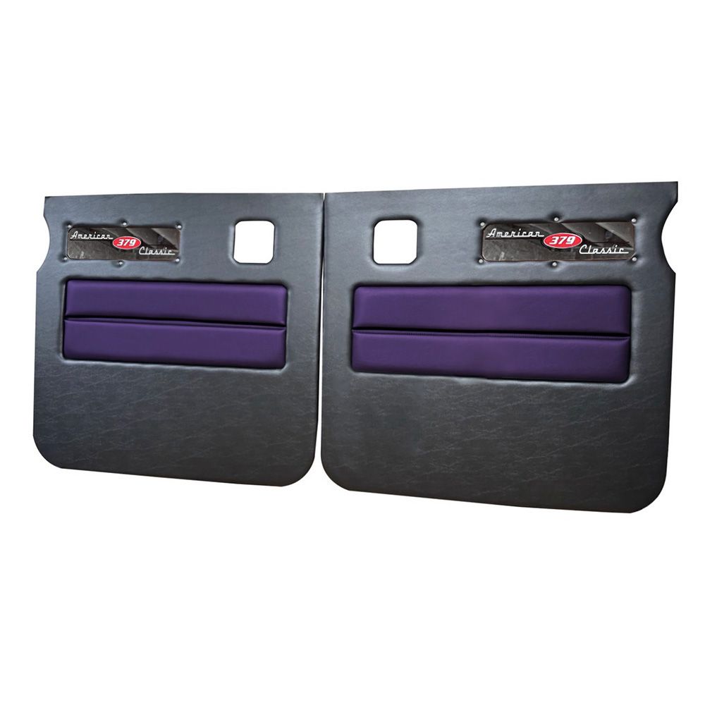 Peterbilt 379 American Classic Black Door Panel with Stainless Steel Logo