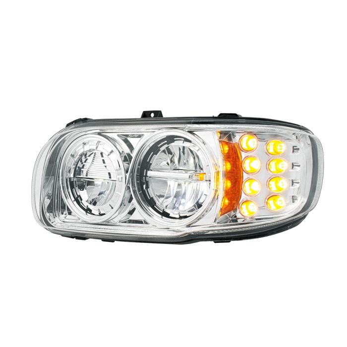 PB389, 388, 567 Chrome High Power w/ Turn, Position Light Headlight