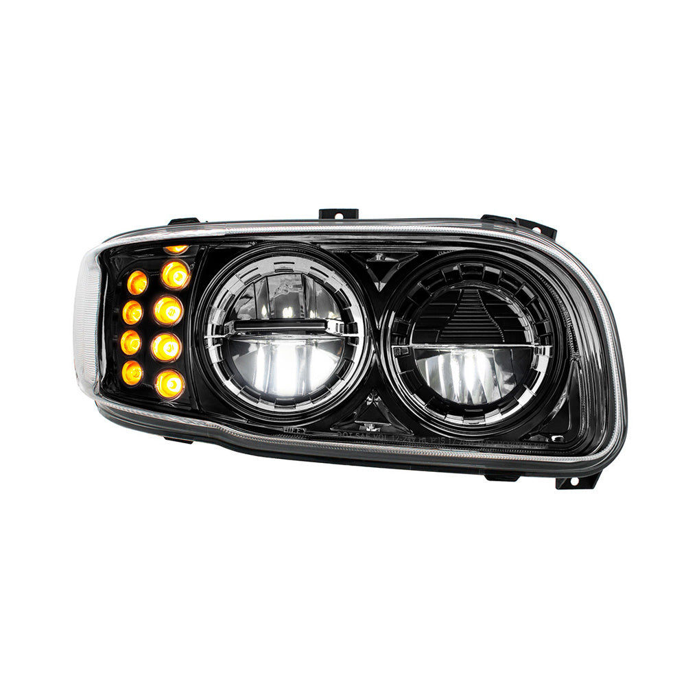 PB389, 388, 567 Black High Power w/ Turn, Position Light Headlight