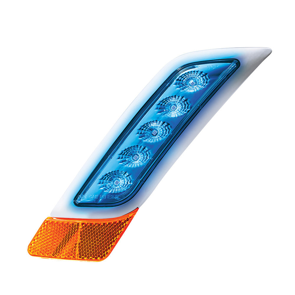Double Fury Amber, Blue 5 LED Fender Turn Signal for PB 579, 587 - DS