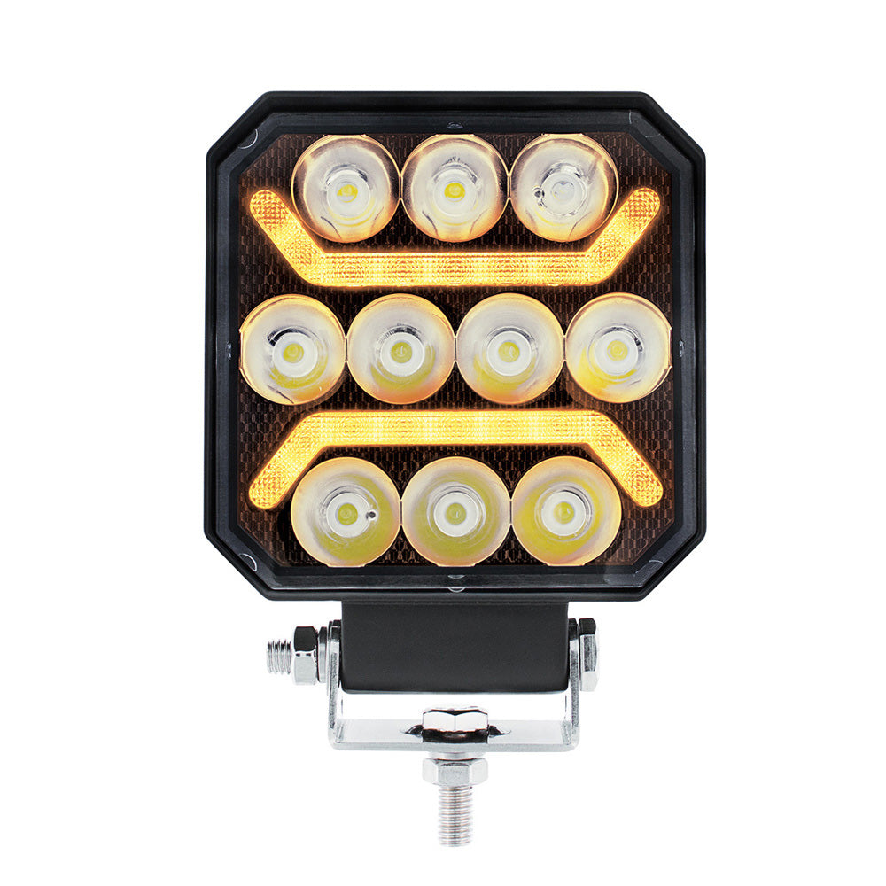 LED Work light with Ten LEDs and "U" Light Guide