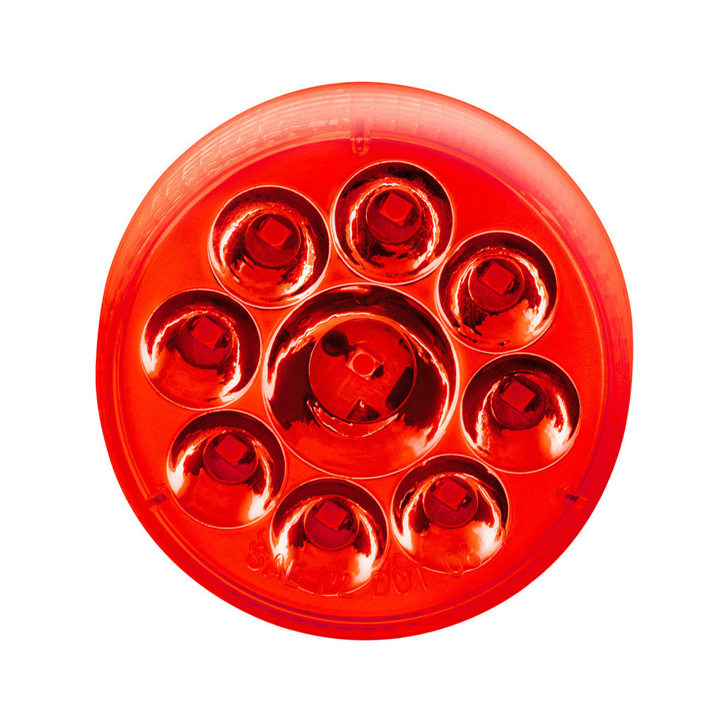 2-1/2" Round Reflector Marker and Clearance Light Kit - Red/Red