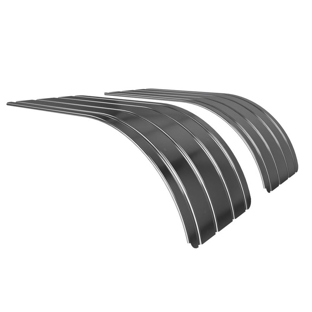 57" Spray Master Classic Stainless Steel Ribbed Half Fenders