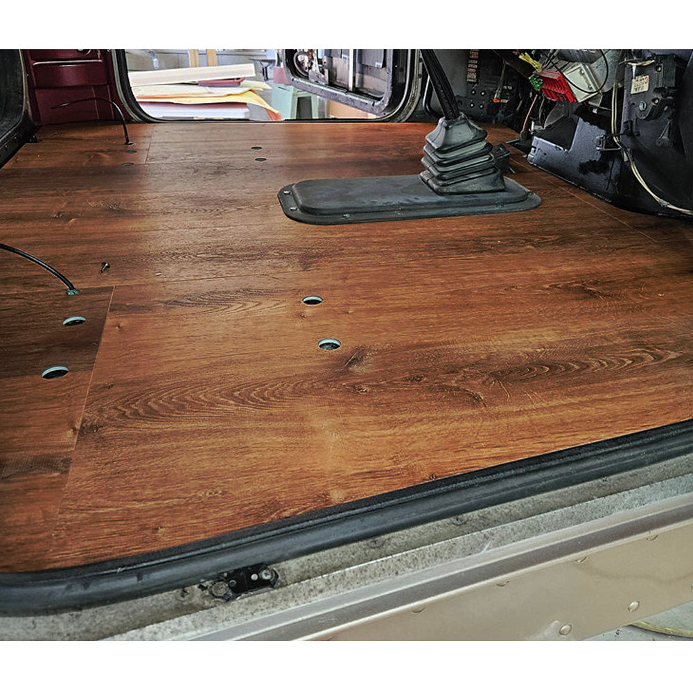 Peterbilt 379 1988 - 2004 Vinyl Plank Wood Flooring with Shifter Cutout