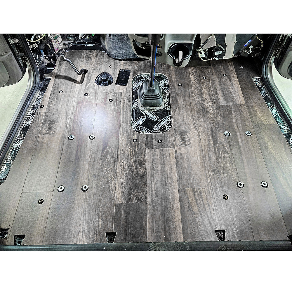 Peterbilt 379, 386, 389 2014+ Vinyl Plank Wood Flooring with Shifter Cutout