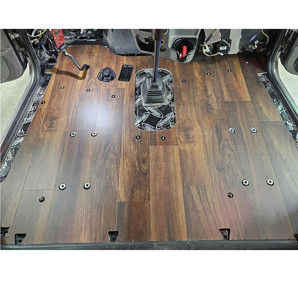 Peterbilt 379, 386, 389 2014+ Vinyl Plank Wood Flooring with Shifter Cutout