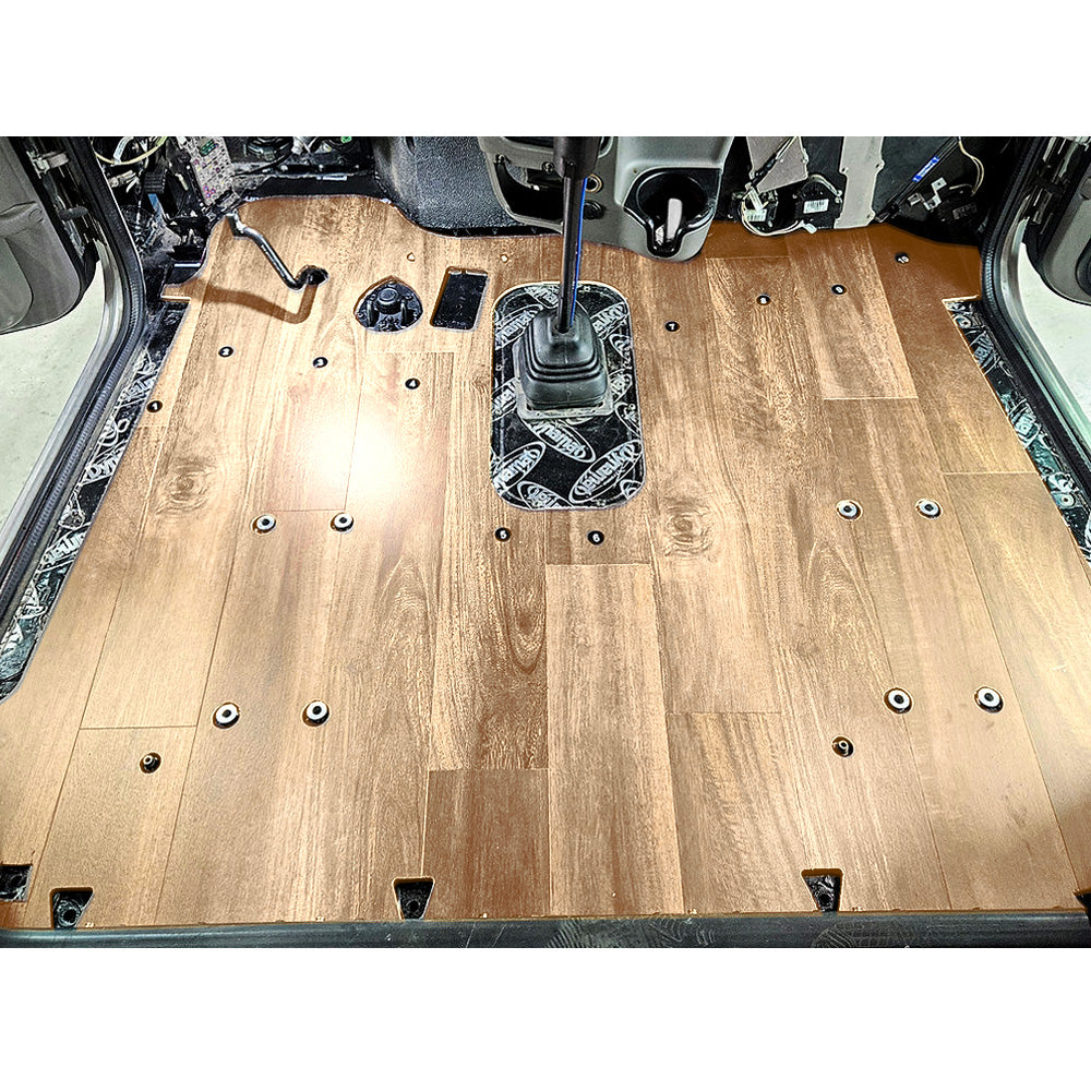 Peterbilt 379, 386, 389 2014+ Vinyl Plank Wood Flooring with Shifter Cutout