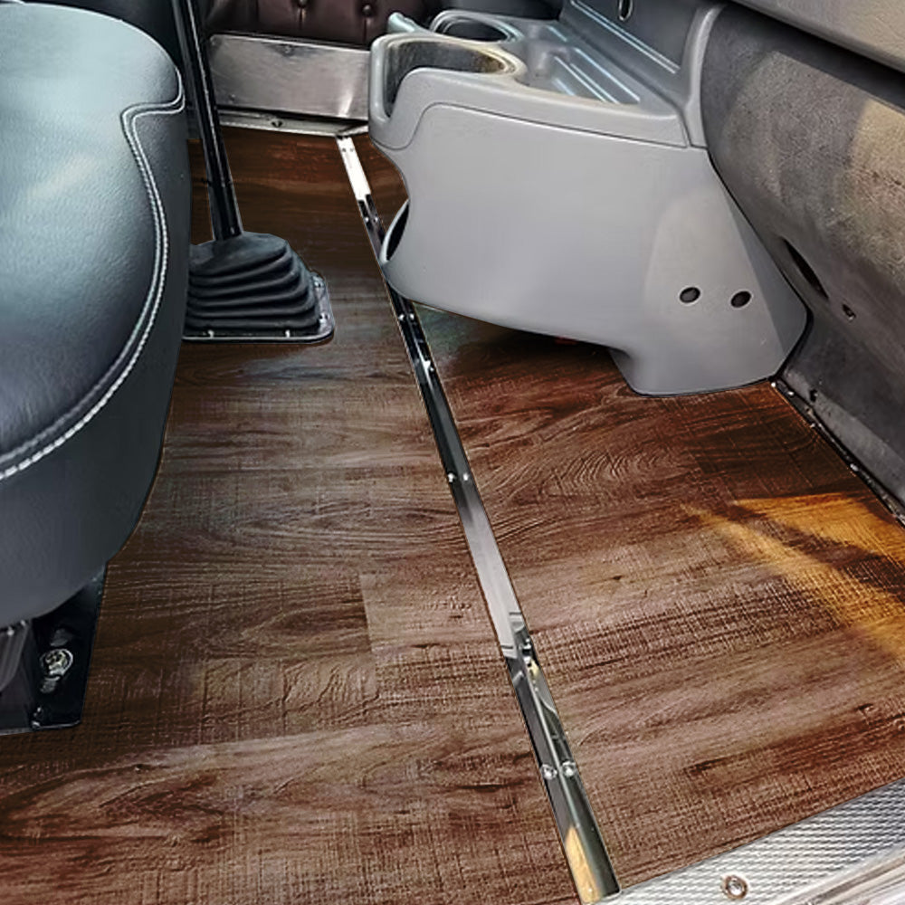 Kenworth T660, W900 Aero Cab 2006-2025 Vinyl Plank Wood Flooring with Shifter Cutout