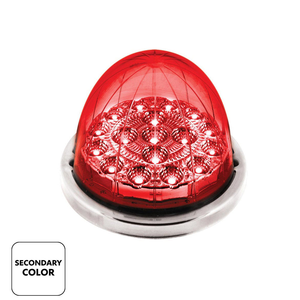 3" Double Fury 17 LED Watermelon Clear Lens w/ SS Bezel Kit