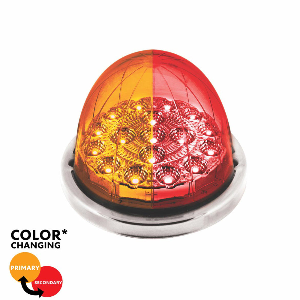 3" Double Fury 17 LED Watermelon Clear Lens w/ SS Bezel Kit
