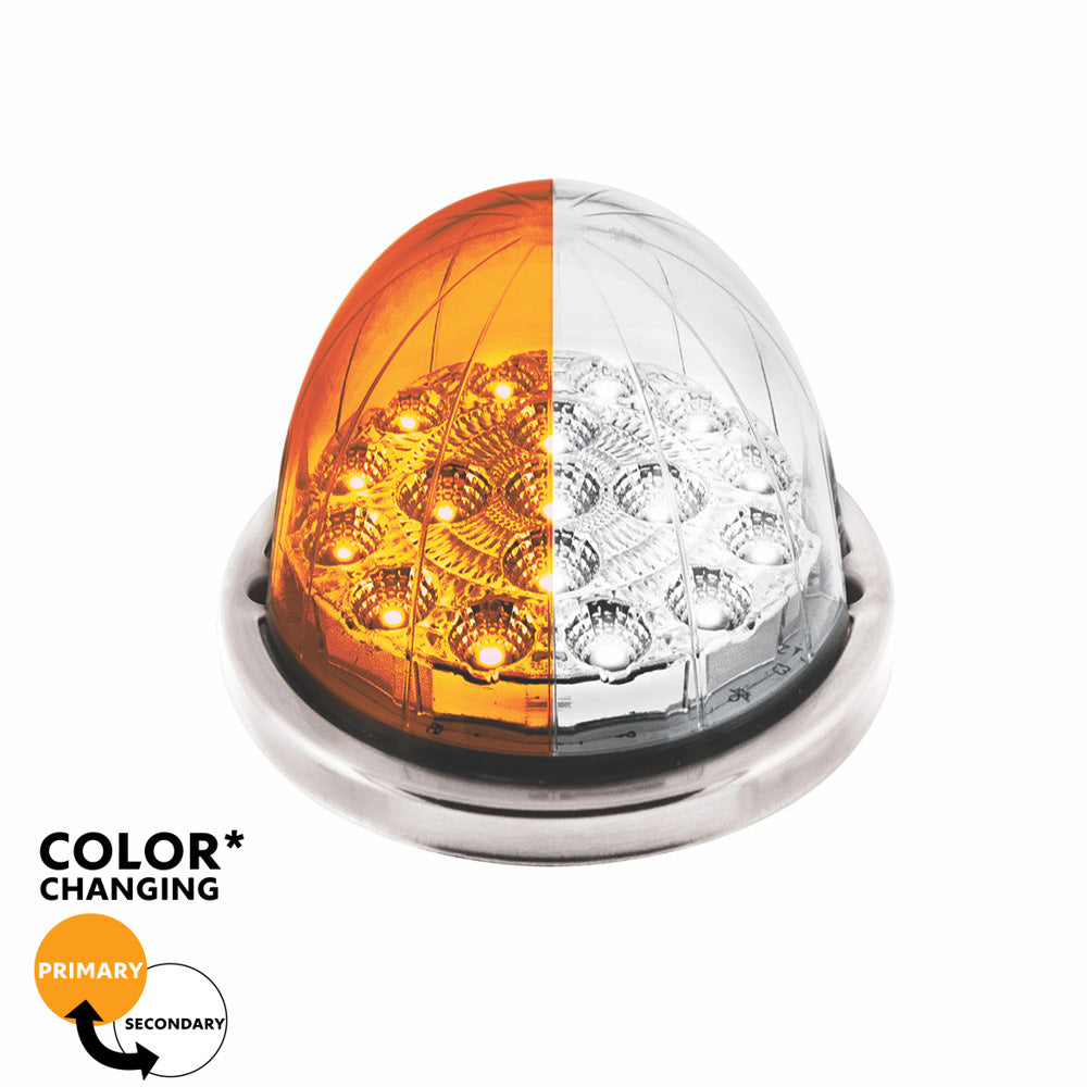 3" Double Fury 17 LED Watermelon Clear Lens w/ SS Bezel Kit