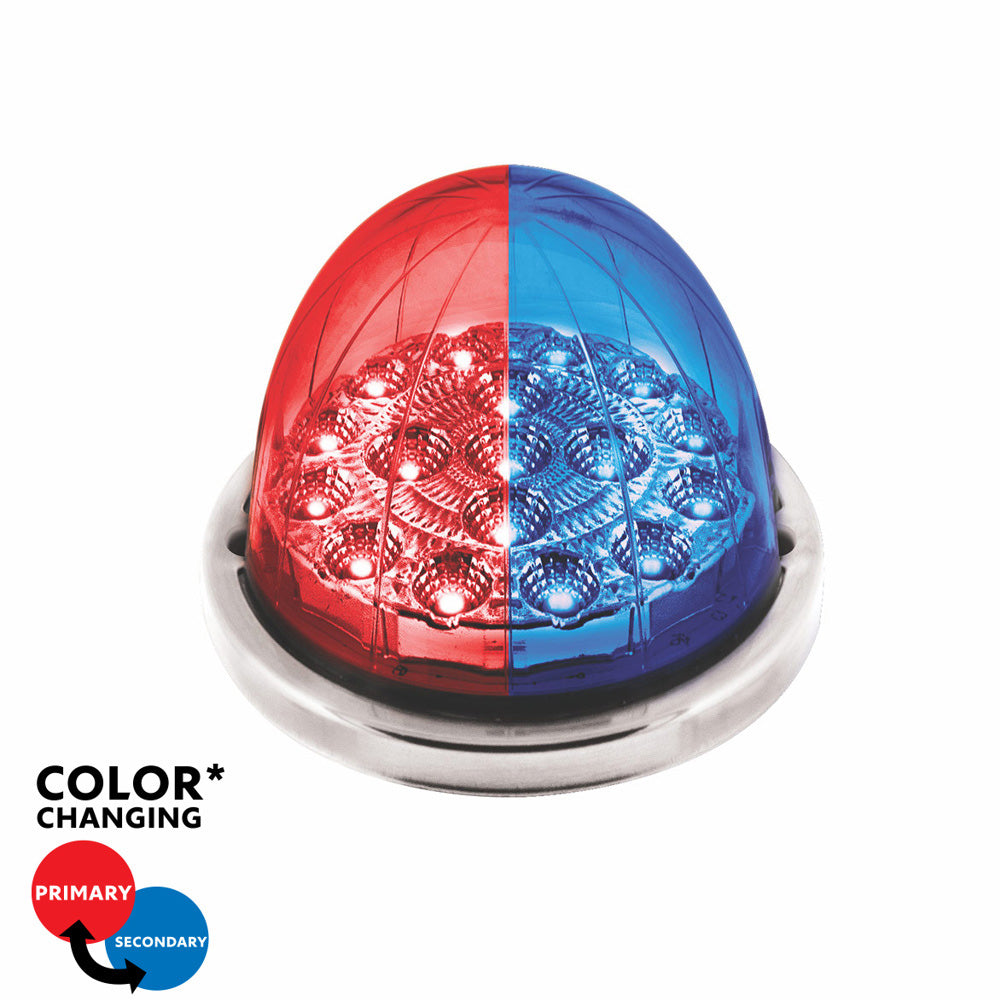 3" Double Fury 17 LED Watermelon Clear Lens w/ SS Bezel Kit