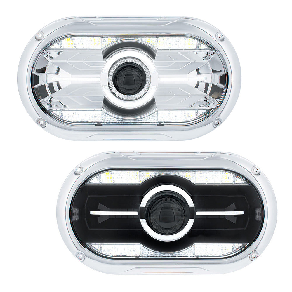 Full Projector LED Head Light with Bezel