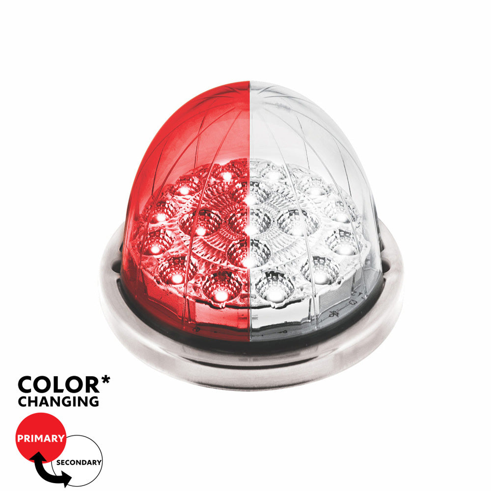 3" Double Fury 17 LED Watermelon Clear Lens w/ SS Bezel Kit