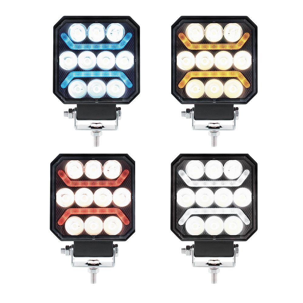 LED Work light with Ten LEDs and "U" Light Guide