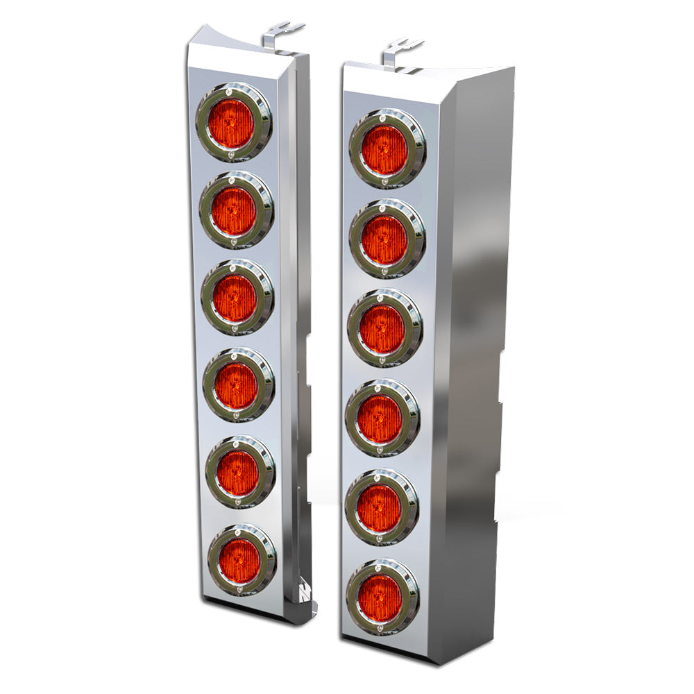 Peterbilt 589 2024+ Rear SS Breather Light Bar with Twelve 2" LED Lights