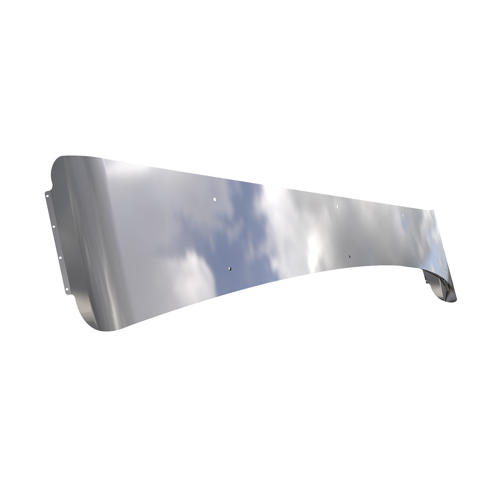 Peterbilt 589 AERO Stainless Steel Drop Visor without Factory Visor