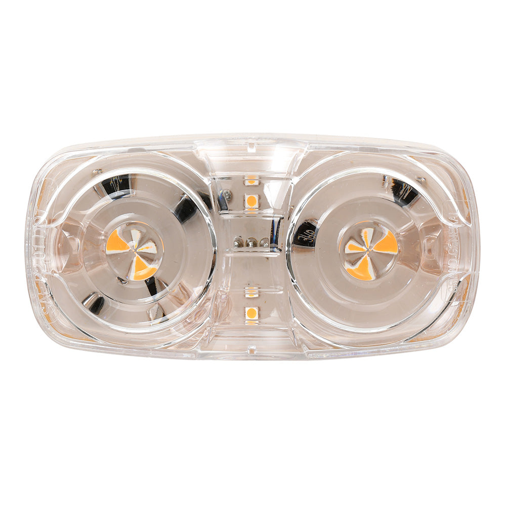 4" Amber/Clear Tiger Eye Dual Function LED Light