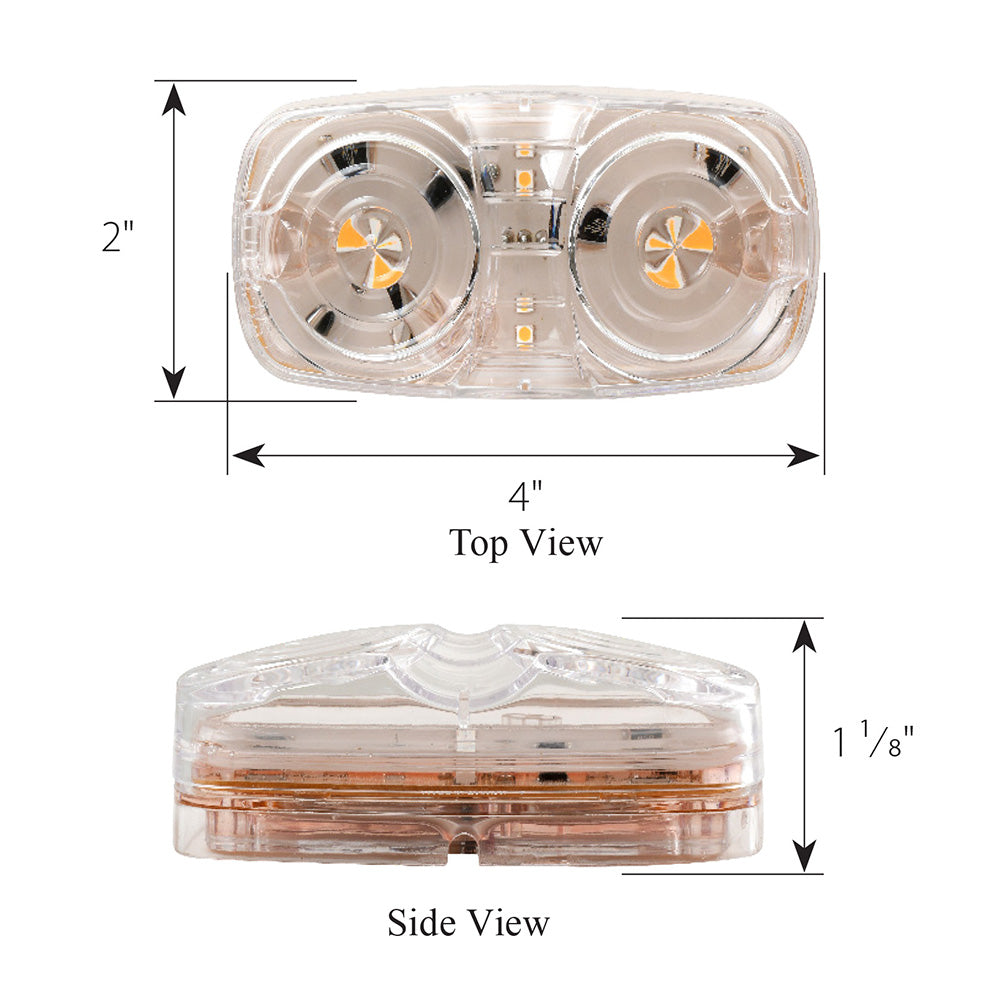 4" Amber/Amber Tiger Eye Dual Function LED Light