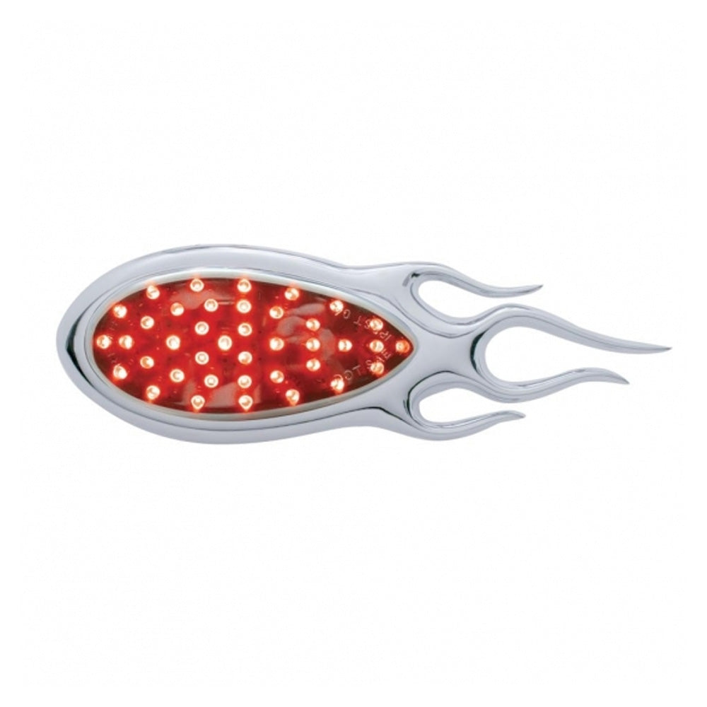 Chrome Lens 39 LED Inferno Auxiliary Light with Flame Bezel