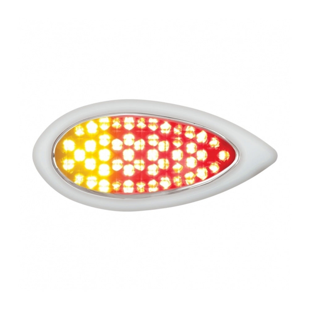 51 Amber, Red LEDs Duo Auxiliary Utility Clear Lens w/ Bezel