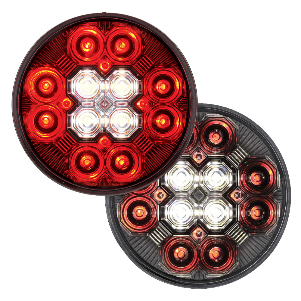 4" Combo 12 LED Stop, Turn, Tail w/ 16 LED Back-Up Light