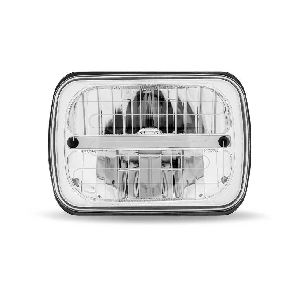 5" x 7" Heated LED Headlight with White Glow Accent