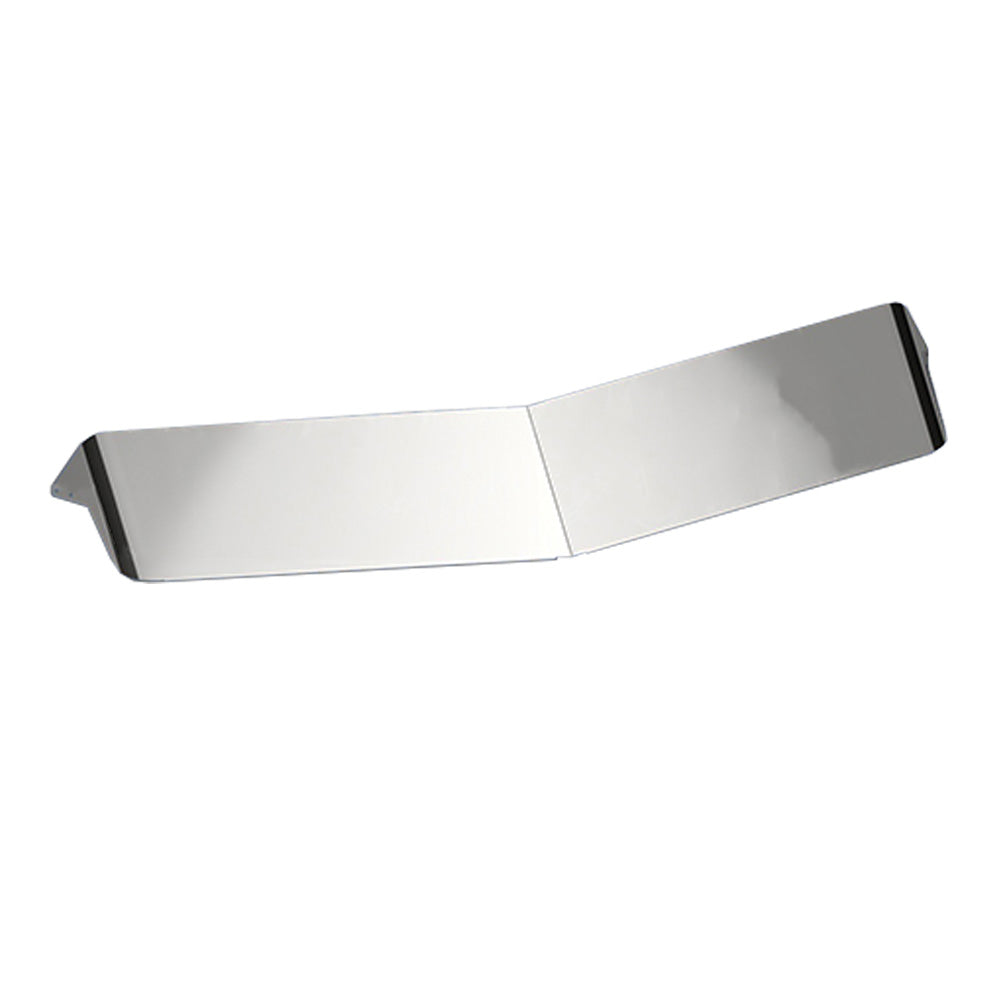 14" Peterbilt 1987+ Boltless Stainless Steel Visor for Low Roof Cabs