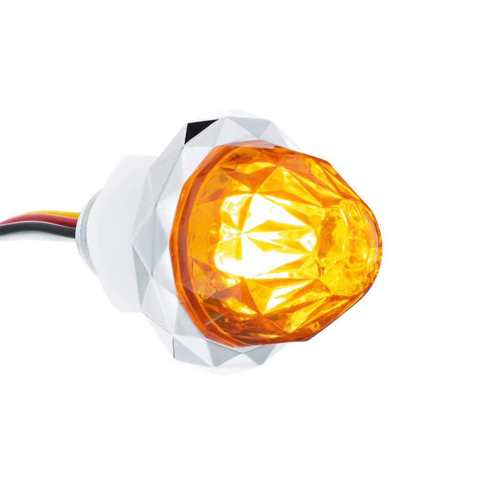 1-1/8" Double Fury 4 LED Crystal Watermelon Clear Lens