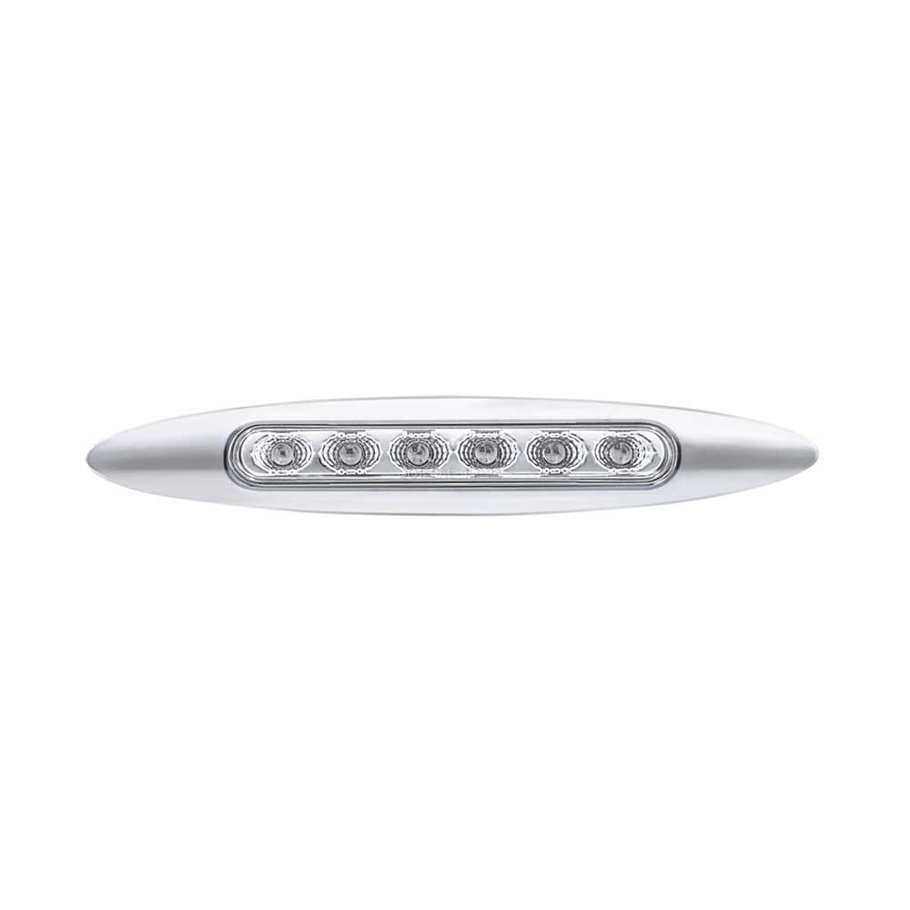6" Double Fury Dual Function 6 LED Light with Chrome Bezel