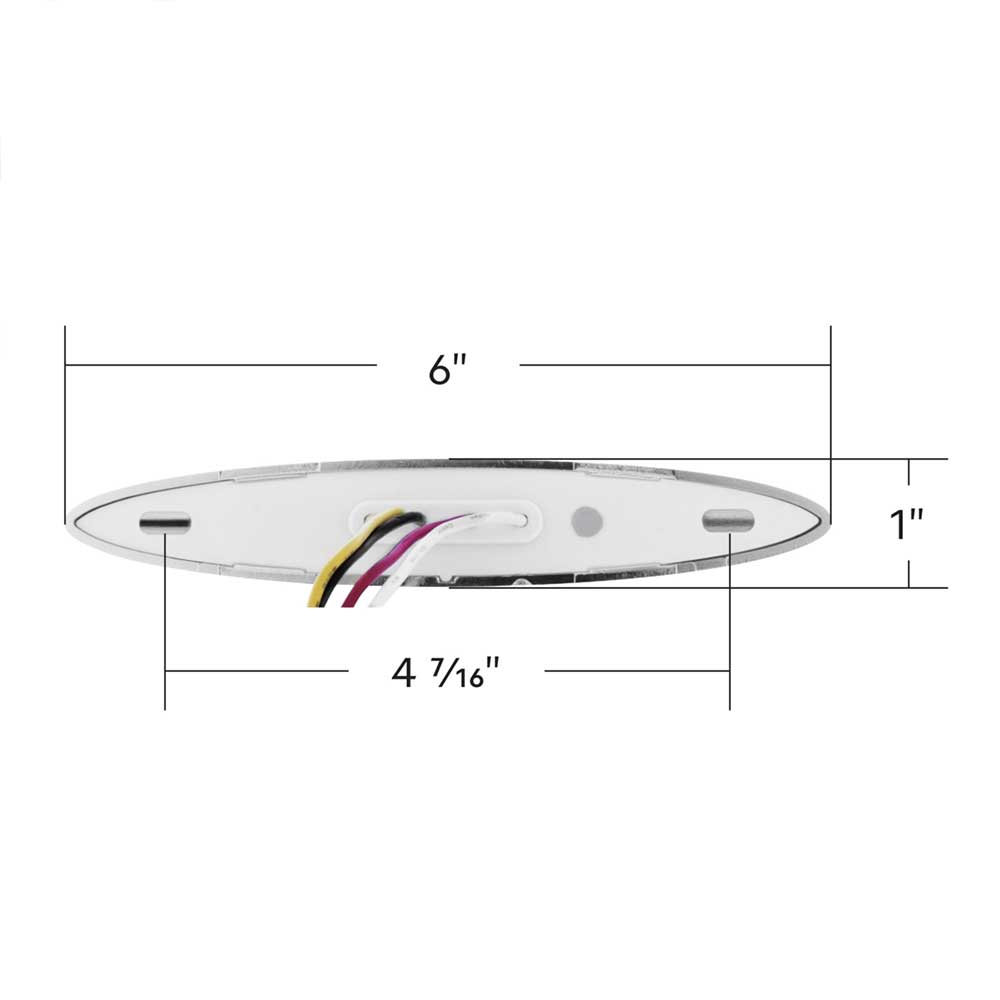 6" Double Fury Dual Function 6 LED Light with Chrome Bezel