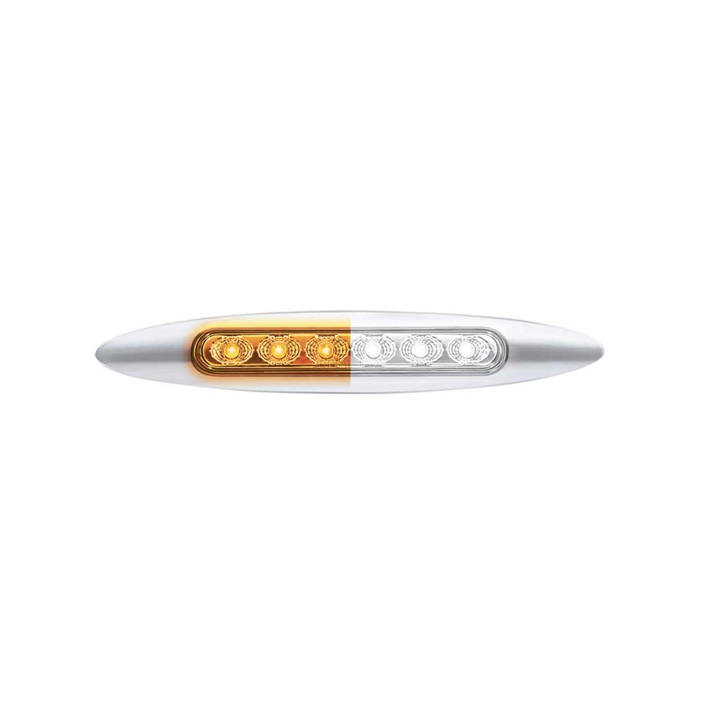 6" Double Fury Dual Function 6 LED Light with Chrome Bezel
