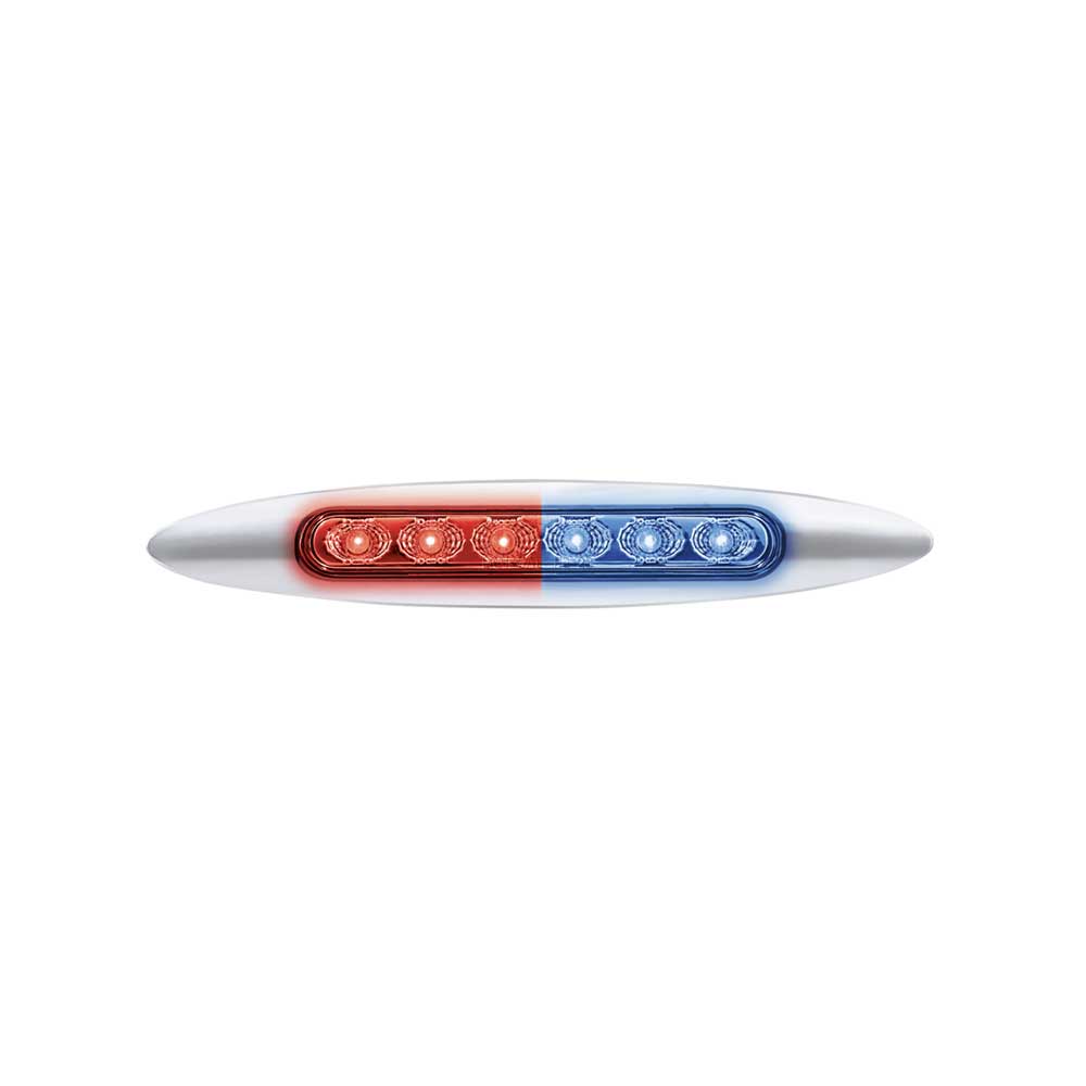 6" Double Fury Dual Function 6 LED Light with Chrome Bezel