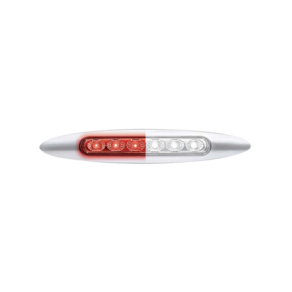 6" Double Fury Dual Function 6 LED Light with Chrome Bezel