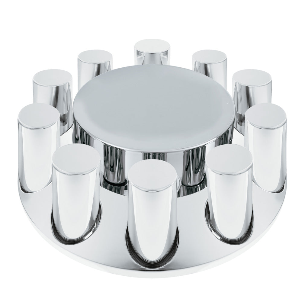 33MM Chrome Plastic Flat Top Front Axle Cover