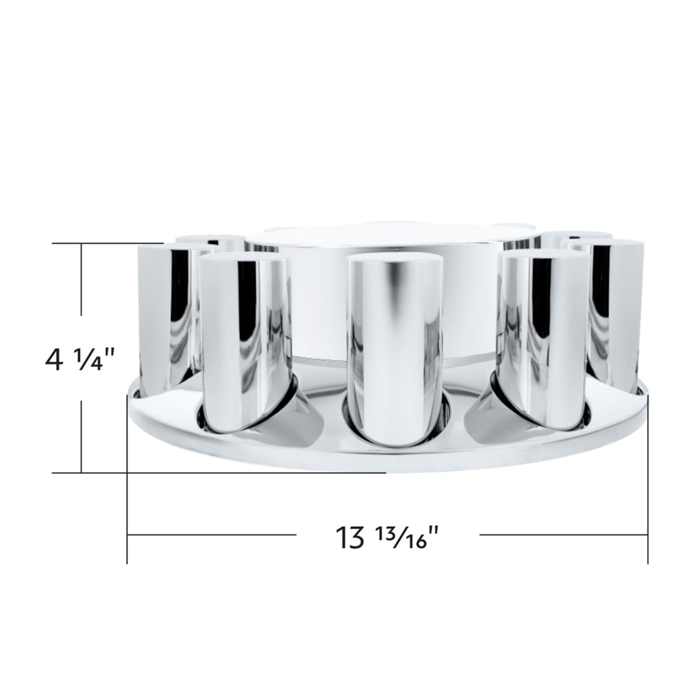 33MM Chrome Plastic Flat Top Front Axle Cover
