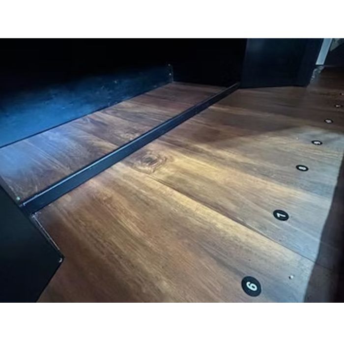 48" Sleeper Dark Brown Vinyl Plank Wood Flooring for Peterbilt 379 Without SubWoofer